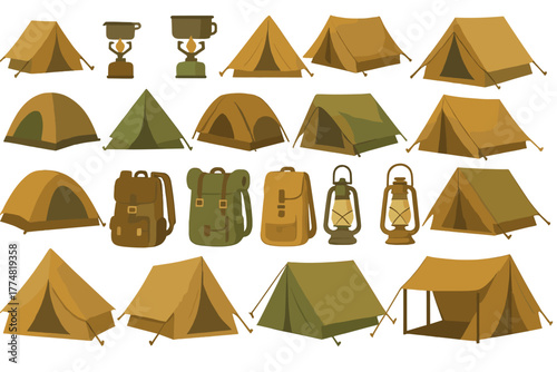 Camping Gear Collection – Tents, Lanterns, Backpacks, and Camp Stoves