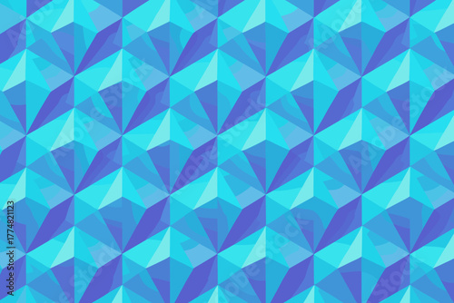 Geometric 3D abstract blue polygon pattern background