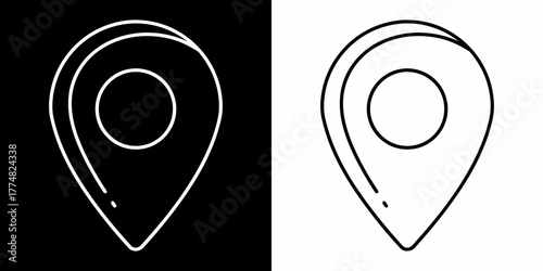 Sleek location pin icons for modern maps and navigation apps enhancing user experience with clear visual indicators