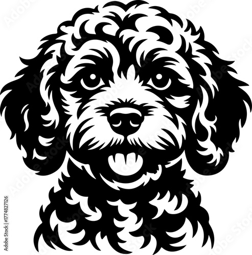 Cockapoo silhouette vector illustration