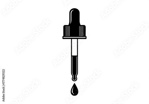 Dropper with a drop of liquid generative ai