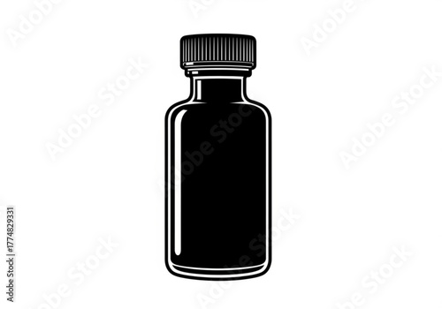 Black bottle with cap generative ai