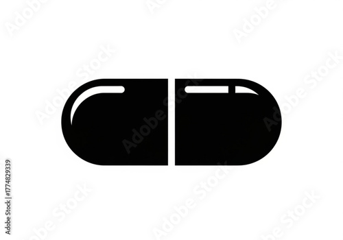 Black capsule icon generative ai