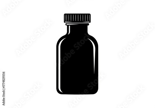 Black bottle with cap generative ai