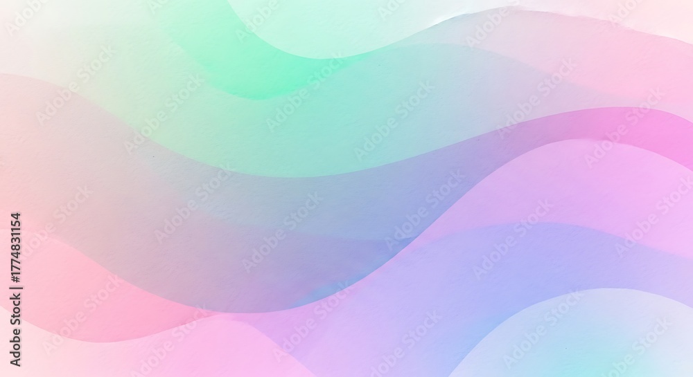 Obraz premium Pastel color gradient background with soft waves and smooth transitions generative ai