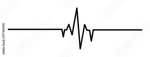 Heartbeat Line vector Pulse Rate. Heart line icon.Vector illustration.  pulse, ecg, ekg, hertbeat, electrocardiogram, graph, rhythm cardioid concept. Vector illustration isolated on white background.