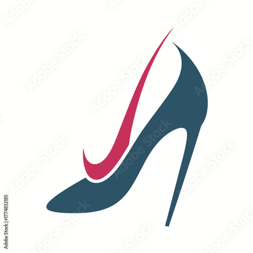 Elegant high heel shoe logo design modern and stylish footwear symbol for fashion, beauty, or retail businesses a chic and sophisticated brand identity