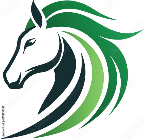 Dynamic horse head logo design a powerful and graceful equine symbol for sports, equestrian, or animalrelated businesses a strong and memorable brand