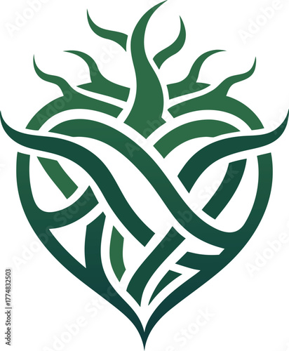 A captivating celtic tree of life logo design, symbolizing growth, interconnectedness, and harmony with nature, it represents strength, wisdom, and spiritual connection