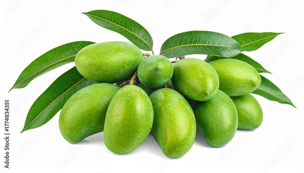 custom made wallpaper toronto digitalCluster of Green Mangoes on Branch Symbolizing Tropical Abundance and Editorial Styling for Seasonal Harvests