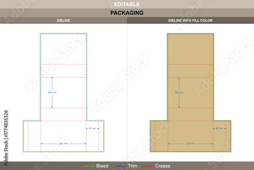 Fold all inclusive cover dieline crafted through refined vector detailing refining printing accuracy packaging setup complete die line insert folds keep internal buffers aligned