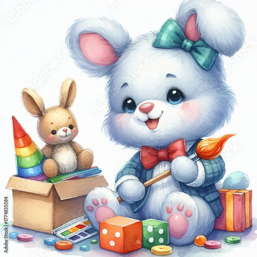 rabbit vector cartoon