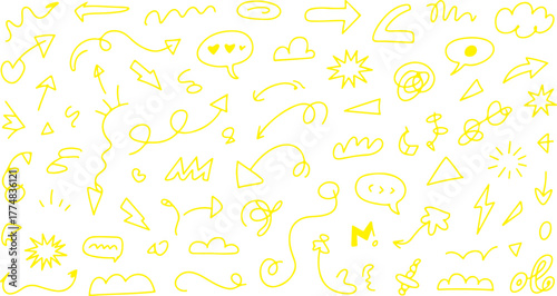 Seamless pattern with numbers letters and arrows vector illustration