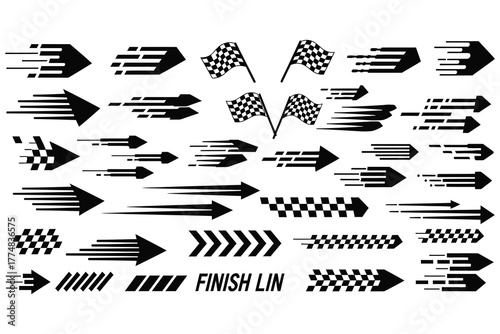 Racing Arrows and Checkered Flags — Speed, Motion, and the Finish Line