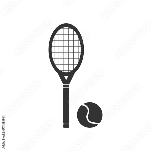 tennis racket and ball