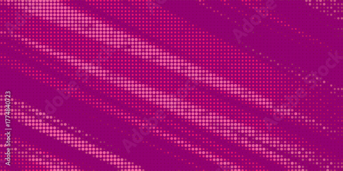 Anime explosion background in bright pink color with comic book dynamic burst effect - powerful radial beams spreading from luminous center point, dotted pattern, speed lines for manga combat scenes.