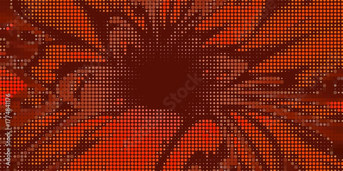 Comic paint splash and bright light effect. Vector cartoon illustration of anime style background with color liquid burst, abstract flame explosion with neon shine in center, battle attack backdrop