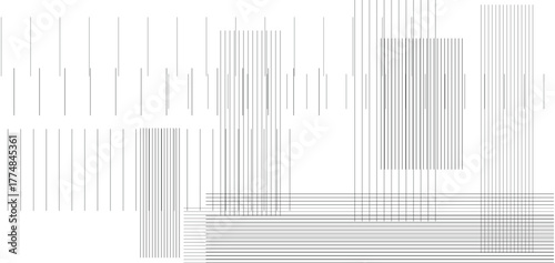 Minimal abstract lines background, geometric grayscale composition with vertical and horizontal shapes blending in soft transparency for modern digital art and elegant design