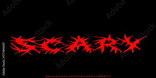 Distressed Grunge Font. Horror Comic Font. Cartoon Graffiti Playful Font. Display Font. Creative Hand Drawn Alphabet. Street Art Fashion Designs Typography modern vector illustration