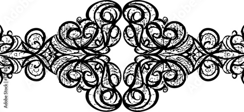 Elegant ornamental flourish adds vintage charm and sophisticated detail to any design project or decorative element.