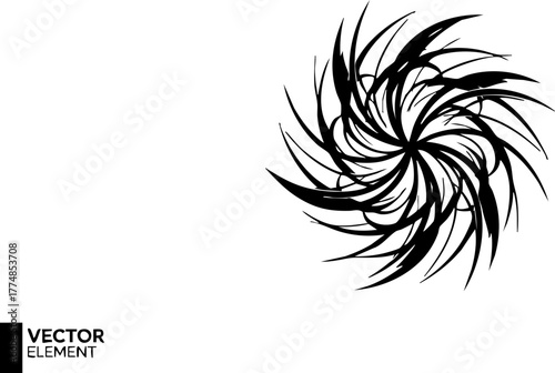 Dynamic abstract spiral vortex creating energetic motion and visual intrigue for modern design projects and branding.