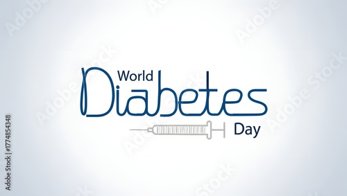 Worl diabetes day calligraphy front