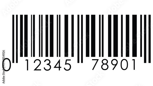 Universal product code barcode for scanning at checkout counter in store