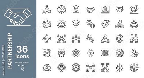 Minimal Line Icons for Humanitarian and Charity Concepts