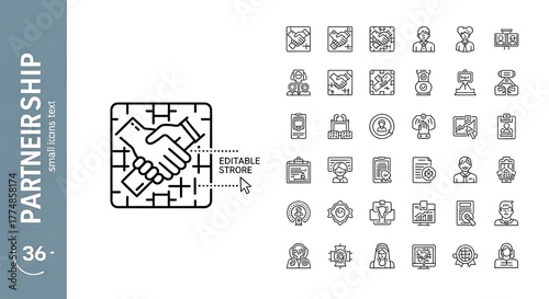 Modern Line Icons for Donation and Social Help Design