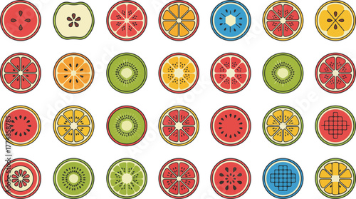 A seamless vector pattern set of colorful Easter eggs and spring flowers decoration