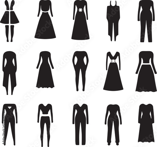 Elegant female dress design for fashion and apparel