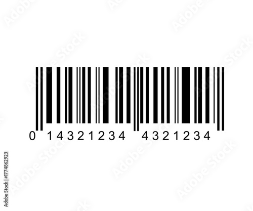Black Barcode Symbol Vector PNG with Transparent Background