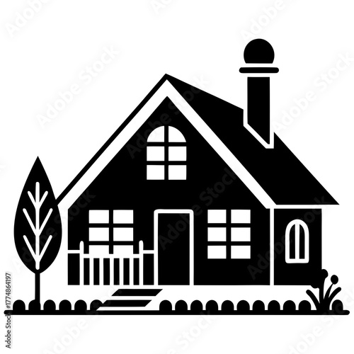 vector illustration of a house with a roof