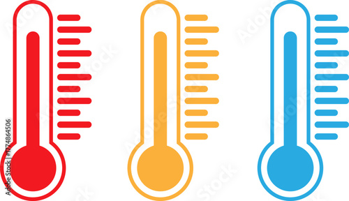 Three thermometers showing different temperature readings
