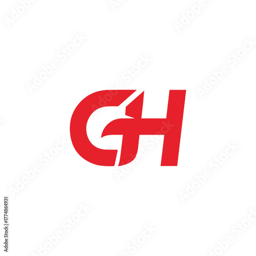 Logo Letter GH Simple Symbols 