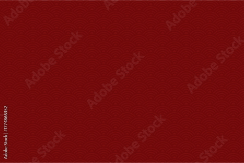 Seamless Dark Red Asian Wave Pattern