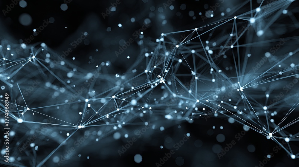 Fototapeta premium Dynamic digital network connections illuminate the future of global data transfer and innovative technology development