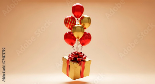 gift box with red ribbon and bow Caixa de presente com fita e laço vermelhos invitation card wallpaper background convite cartão papel de parede fundo