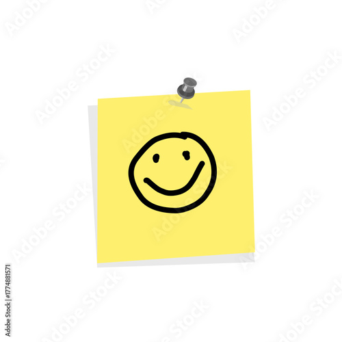 yellow sticky note, smile , 
post it note, notes, yellow paper, paper clip, Valentine's Day, Valentine's Day, notes, work notes, reminders 