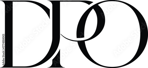 Alphabet letter icon logo DPC