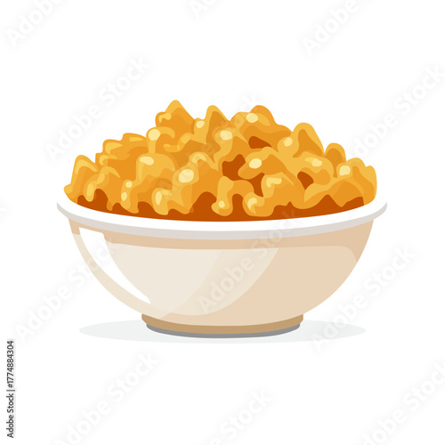 Apple Crumble flat vector illustration in a modern and simple 2D style, placed on a white background.