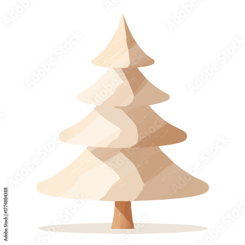 Balsa Tree flat vector illustration in a modern and simple 2D style, placed on a white background.
