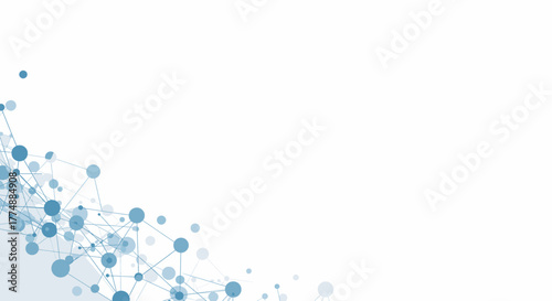 Abstract network background with connected dots and lines, symbolizing connection, communication, technology, and modern design on a clean white canvas.