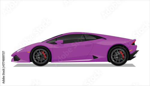 purple Icon motor car art design side view vector template