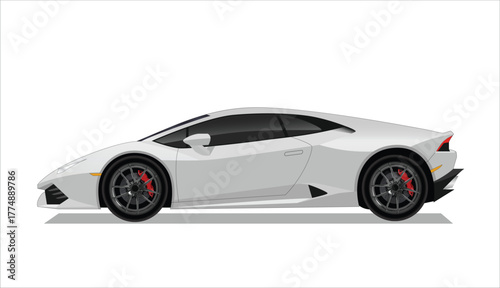 white Icon motor car art design side view vector template