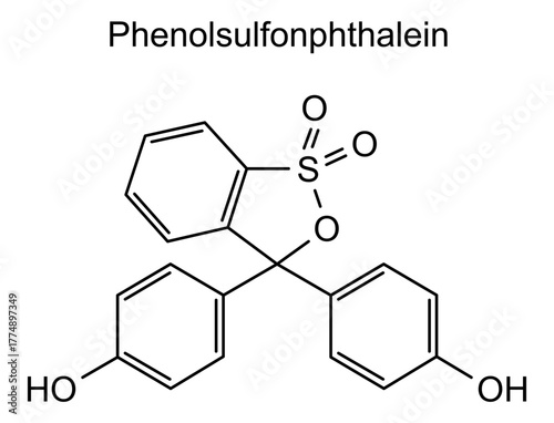 Phenolsulfonphthalein, chemical structure of phenolsulfonphthalein, drug substance