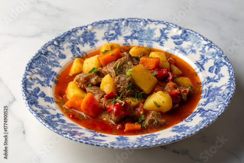Photography Veal sauce, soups and stews, beef, steak, potatoes, and plenty of paprika
