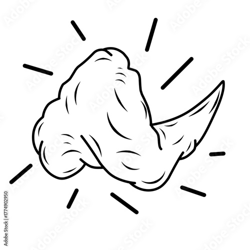 Seamless pattern of chicken legs. Hand drawing Doodle chicken legs. Fried chicken doodle pattern background. Fried chicken Seamless Pattern for coloring kids books