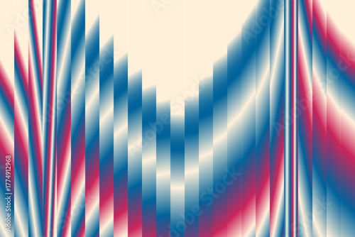 High Contrast Abstract Background with Blue and Magenta Gradient Stripes