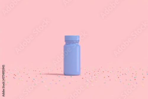 Floating two-tone pill modern illustration